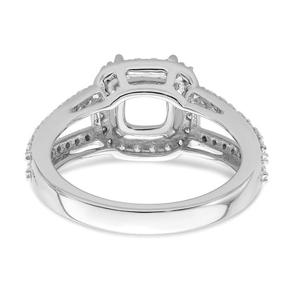 1.50ct. CZ Solid Real 14K White Gold Cushion Halo Engagement Ring