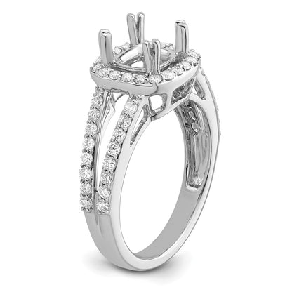 1.50ct. CZ Solid Real 14K White Gold Cushion Halo Engagement Ring