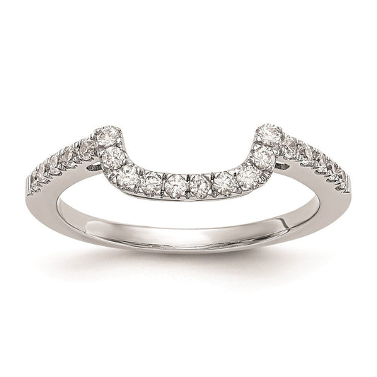 14K White Gold Real Diamond Wedding Band