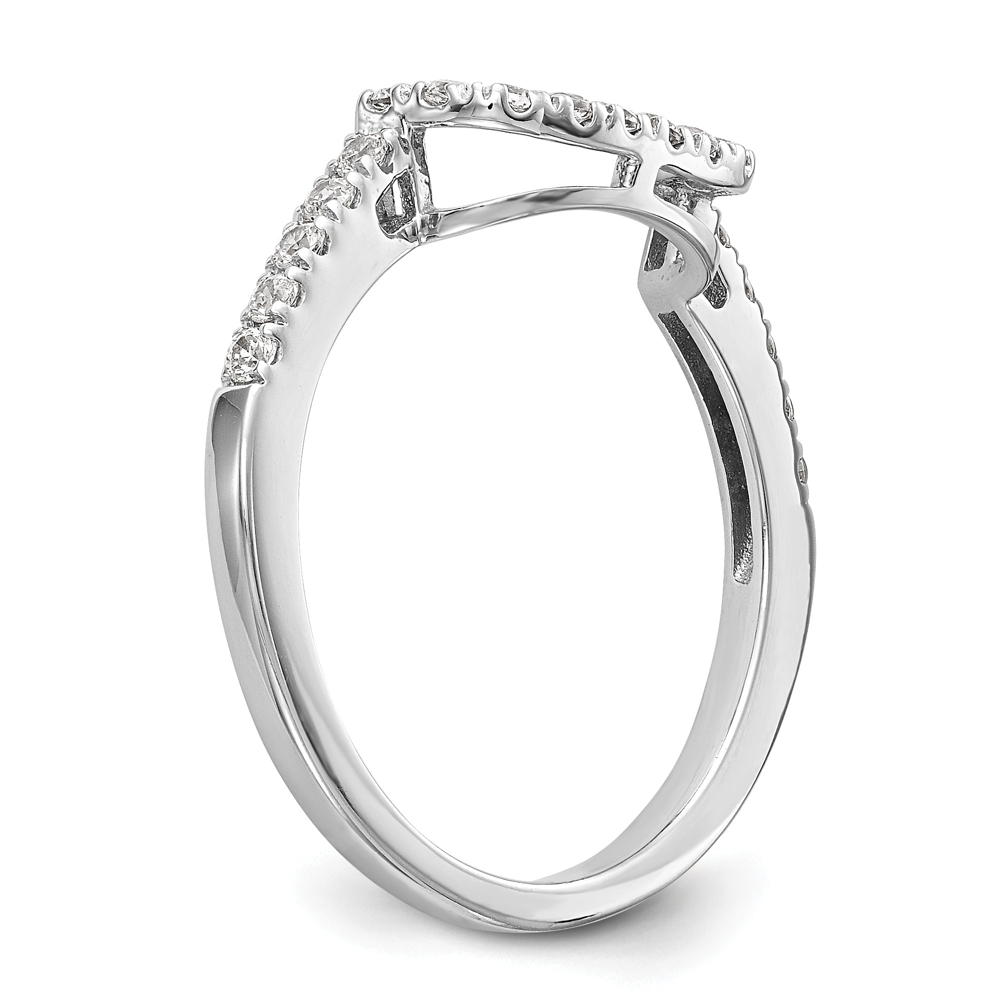 14k White Gold 1/5 Ct. Lab Grown Diamond VS/SI+ G+ Wedding Band Ring
