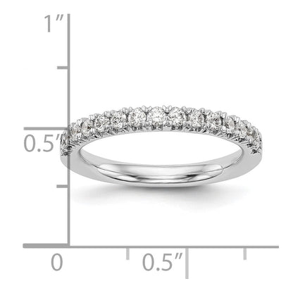 14K White Gold Real Diamond Wedding Band