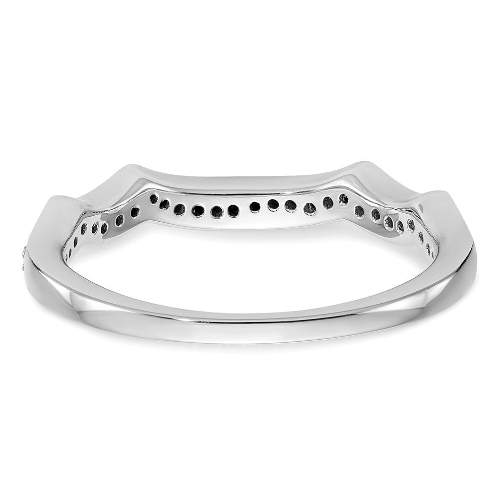 14K White Gold Real Diamond Wedding Band