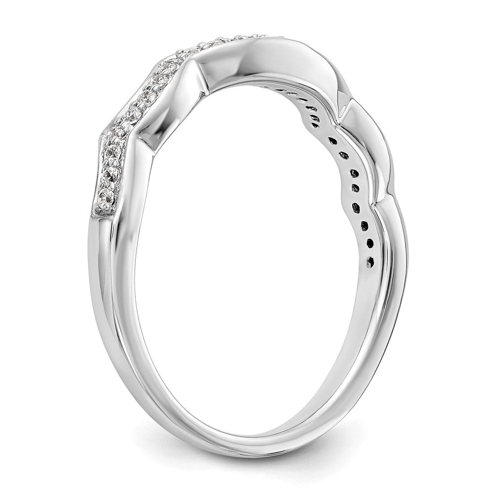 14K White Gold Real Diamond Wedding Band