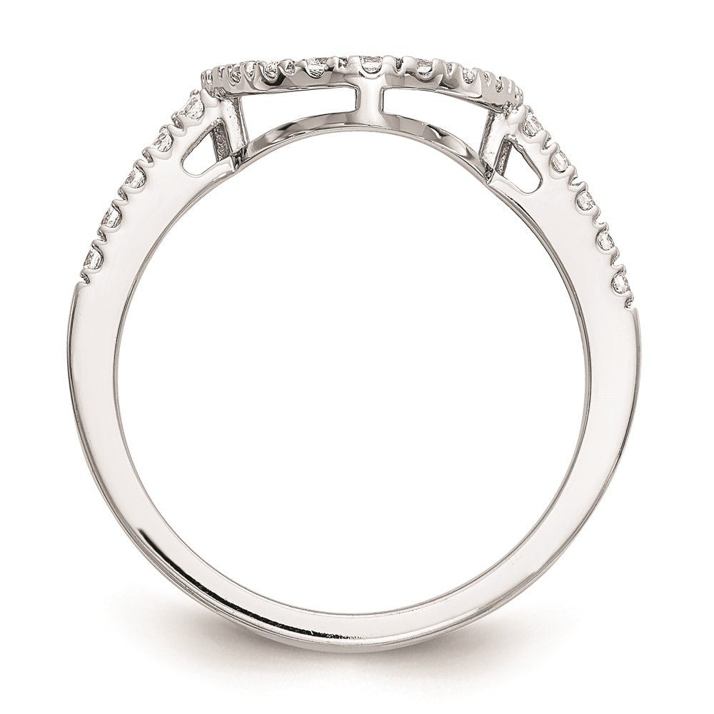 14K White Gold Real Diamond Wedding Band