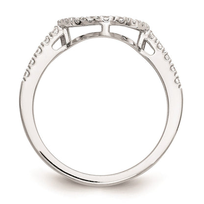 14K White Gold Real Diamond Wedding Band