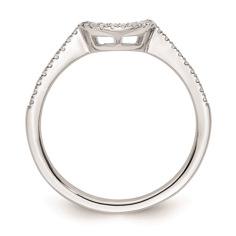 14K White Gold Real Diamond Wedding Band