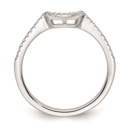 14K White Gold Real Diamond Wedding Band