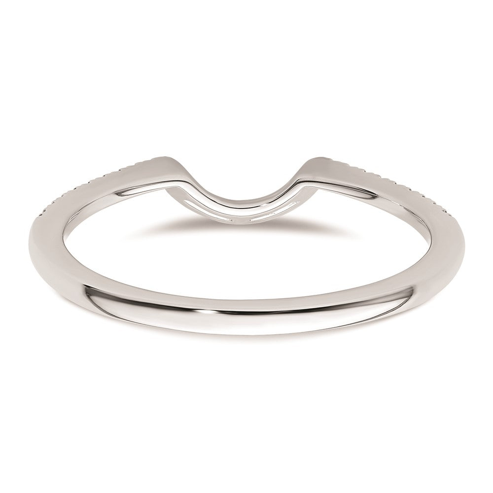 14K White Gold Real Diamond Wedding Band