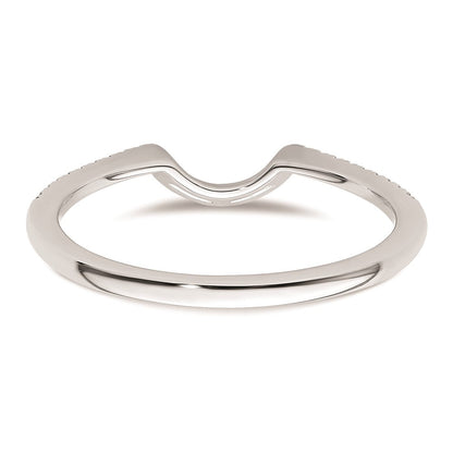 14K White Gold Real Diamond Wedding Band