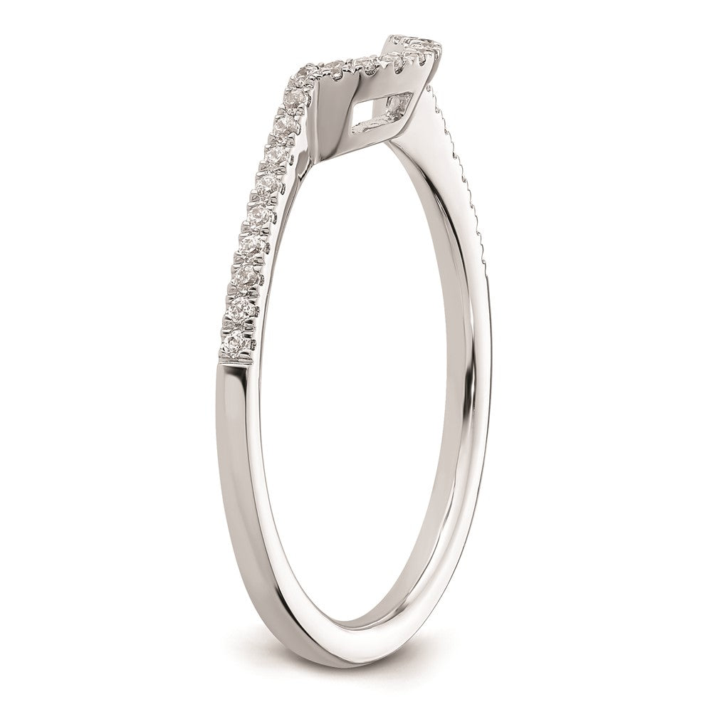 14K White Gold Real Diamond Wedding Band