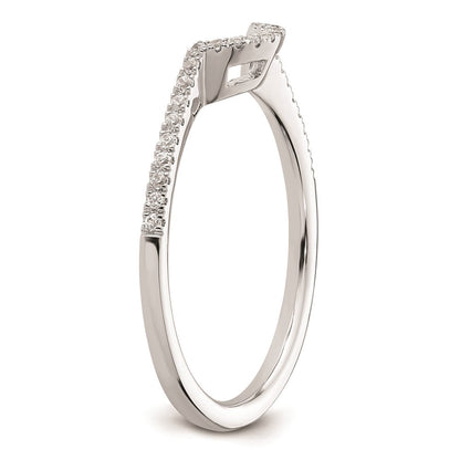 14K White Gold Real Diamond Wedding Band
