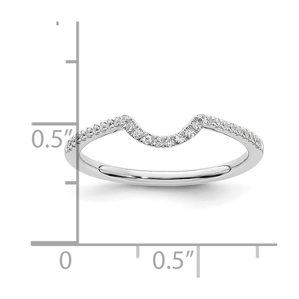 14K White Gold Real Diamond Wedding Band