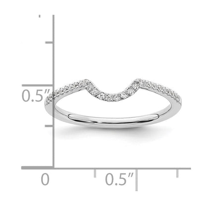 14K White Gold Real Diamond Wedding Band