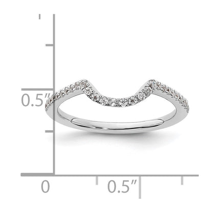 14K White Gold Real Diamond Wedding Band