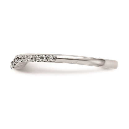 14K White Gold Real Diamond Wedding Band