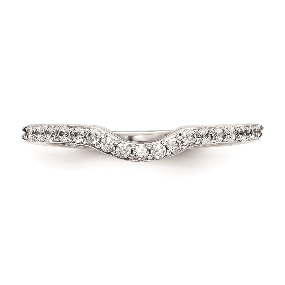 14K White Gold Real Diamond Wedding Band