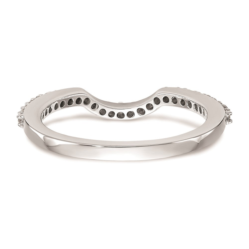 14K White Gold Real Diamond Wedding Band