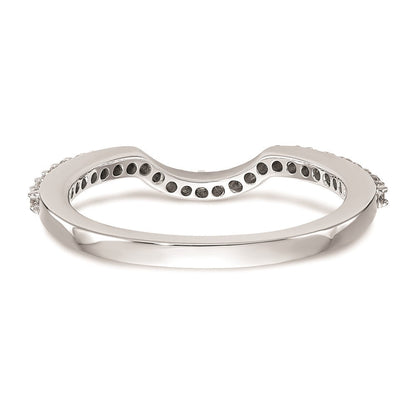 14K White Gold Real Diamond Wedding Band