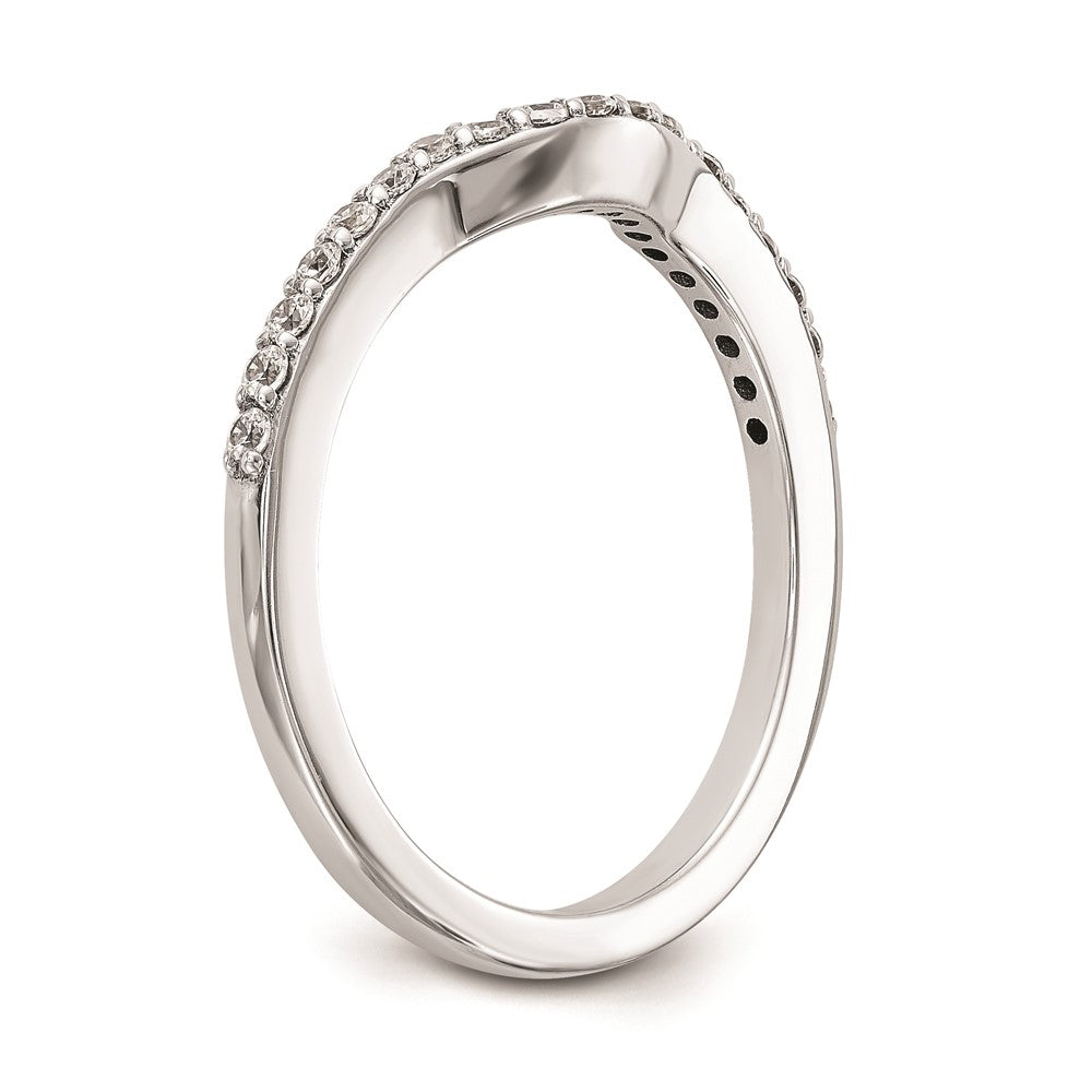 14K White Gold Real Diamond Wedding Band