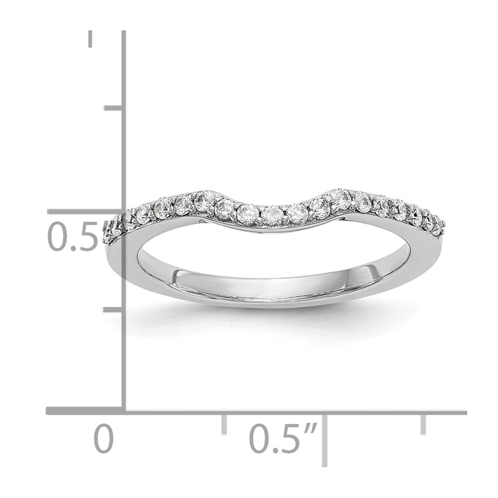14K White Gold Real Diamond Wedding Band