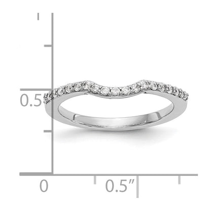 14K White Gold Real Diamond Wedding Band