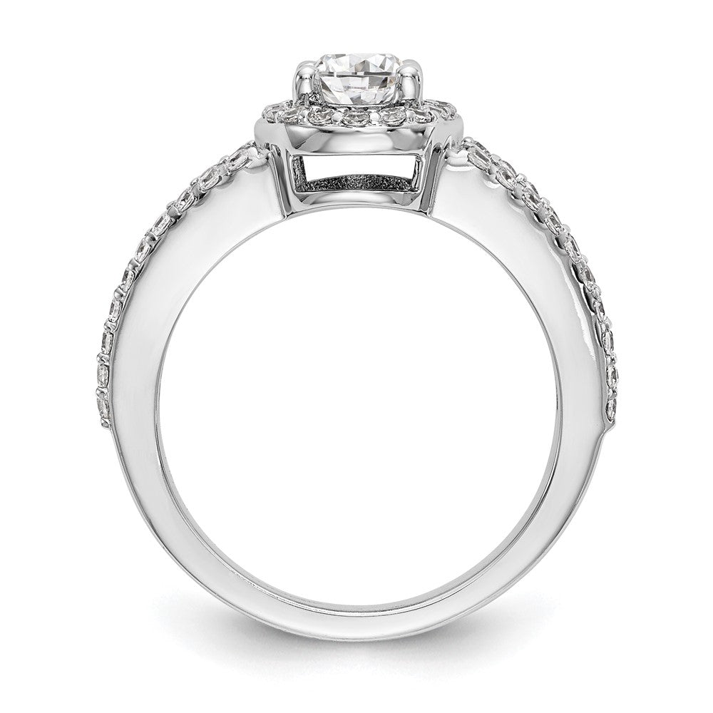 1.00ct. CZ Solid Real 14K White Gold Oval Oval Halo Engagement Ring