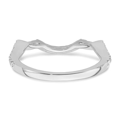 14K White Gold Real Diamond Wedding Band