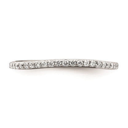 14K White Gold Real Diamond Wedding Band
