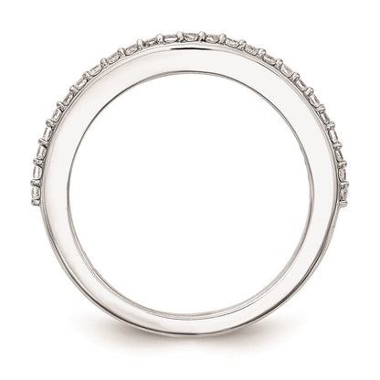 14K White Gold Real Diamond Wedding Band