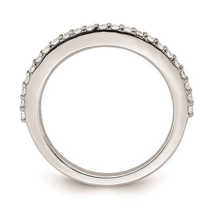 14K White Gold Real Diamond Wedding Band