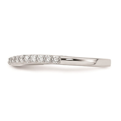 14K White Gold Real Diamond Wedding Band