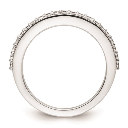 14K White Gold Real Diamond Wedding Band