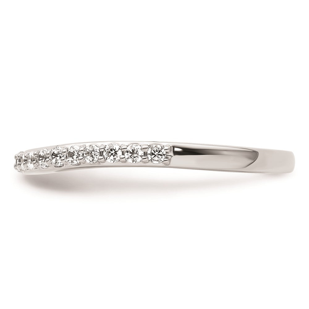 14K White Gold Real Diamond Wedding Band