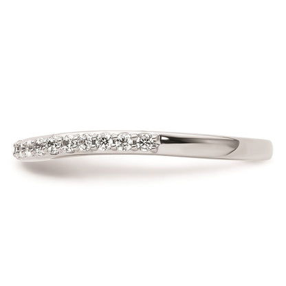 14K White Gold Real Diamond Wedding Band