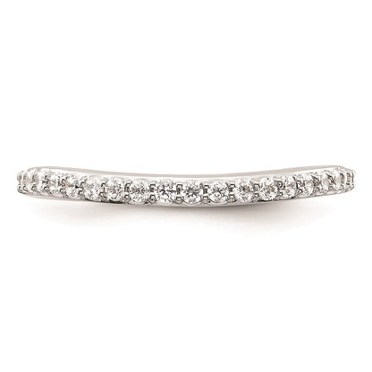 14K White Gold Real Diamond Wedding Band