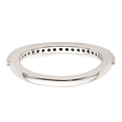 14K White Gold Real Diamond Wedding Band