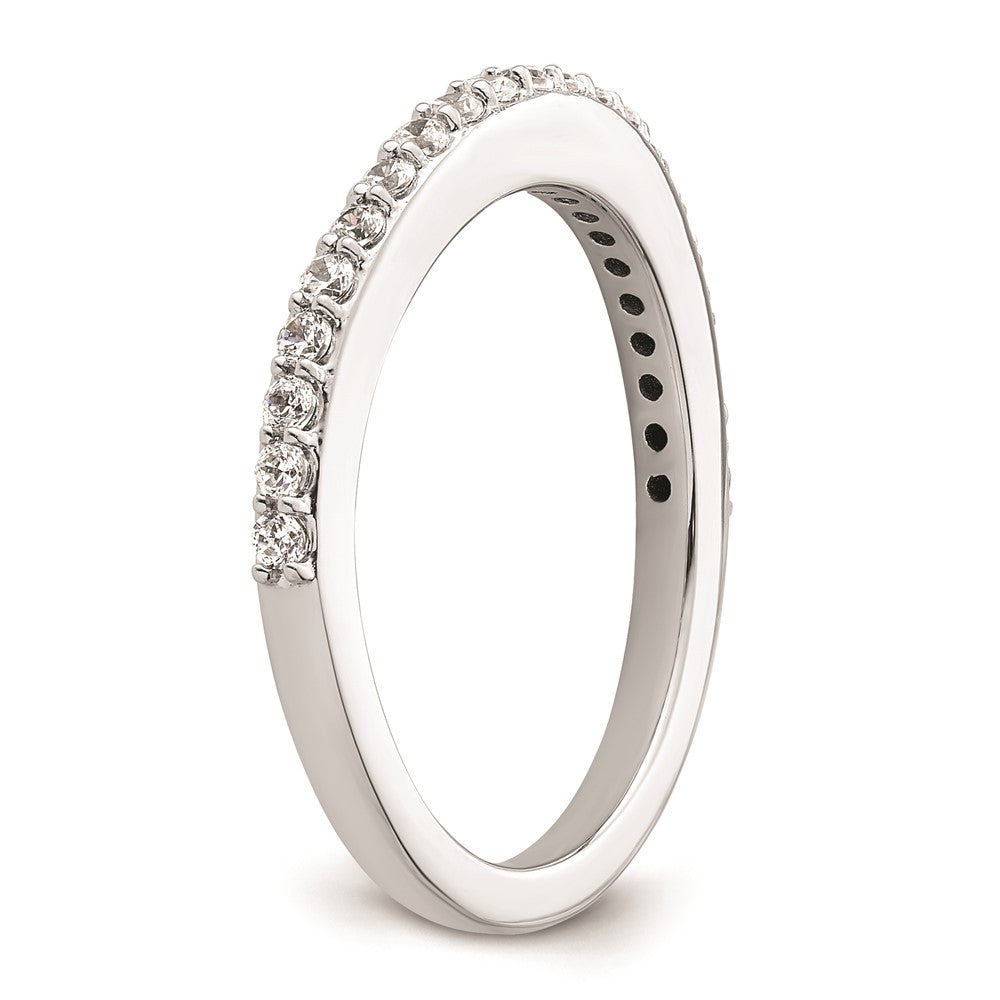 14K White Gold Real Diamond Wedding Band