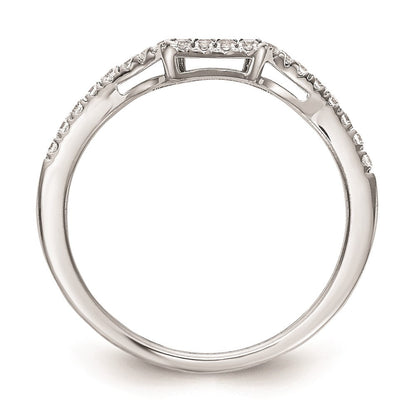 14K White Gold Real Diamond Wedding Band