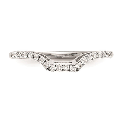 14K White Gold Real Diamond Wedding Band