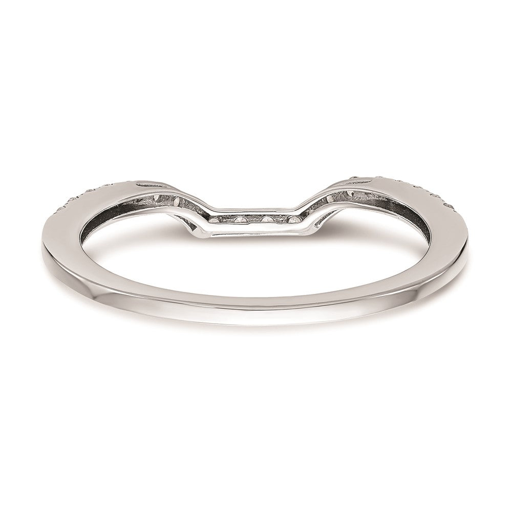 14K White Gold Real Diamond Wedding Band