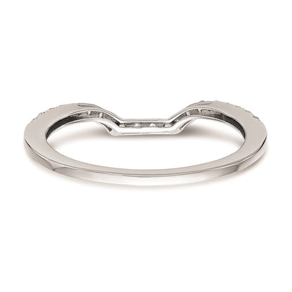 14K White Gold Real Diamond Wedding Band