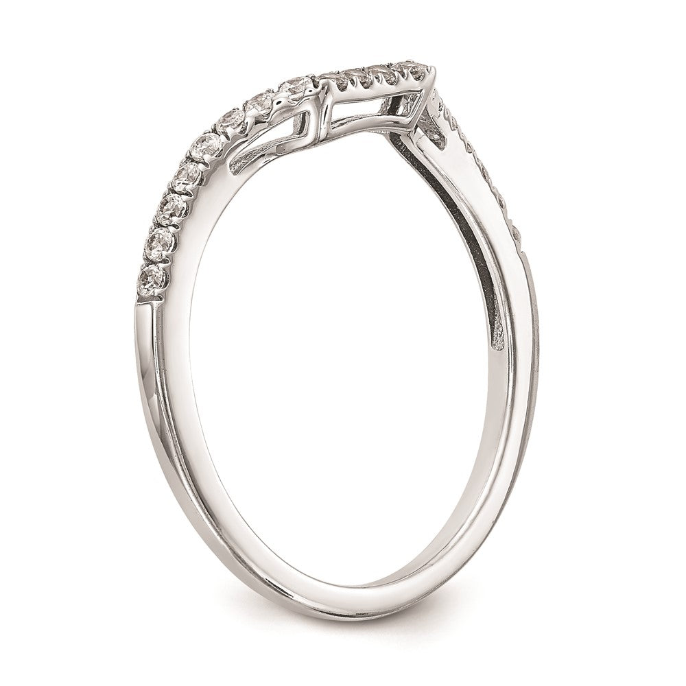 14K White Gold Real Diamond Wedding Band