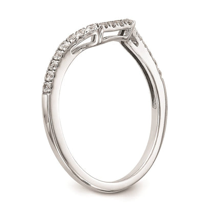 14K White Gold Real Diamond Wedding Band