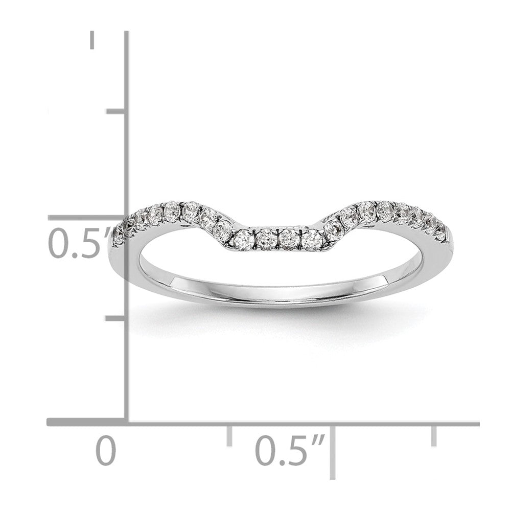14K White Gold Real Diamond Wedding Band