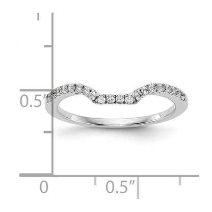 14K White Gold Real Diamond Wedding Band