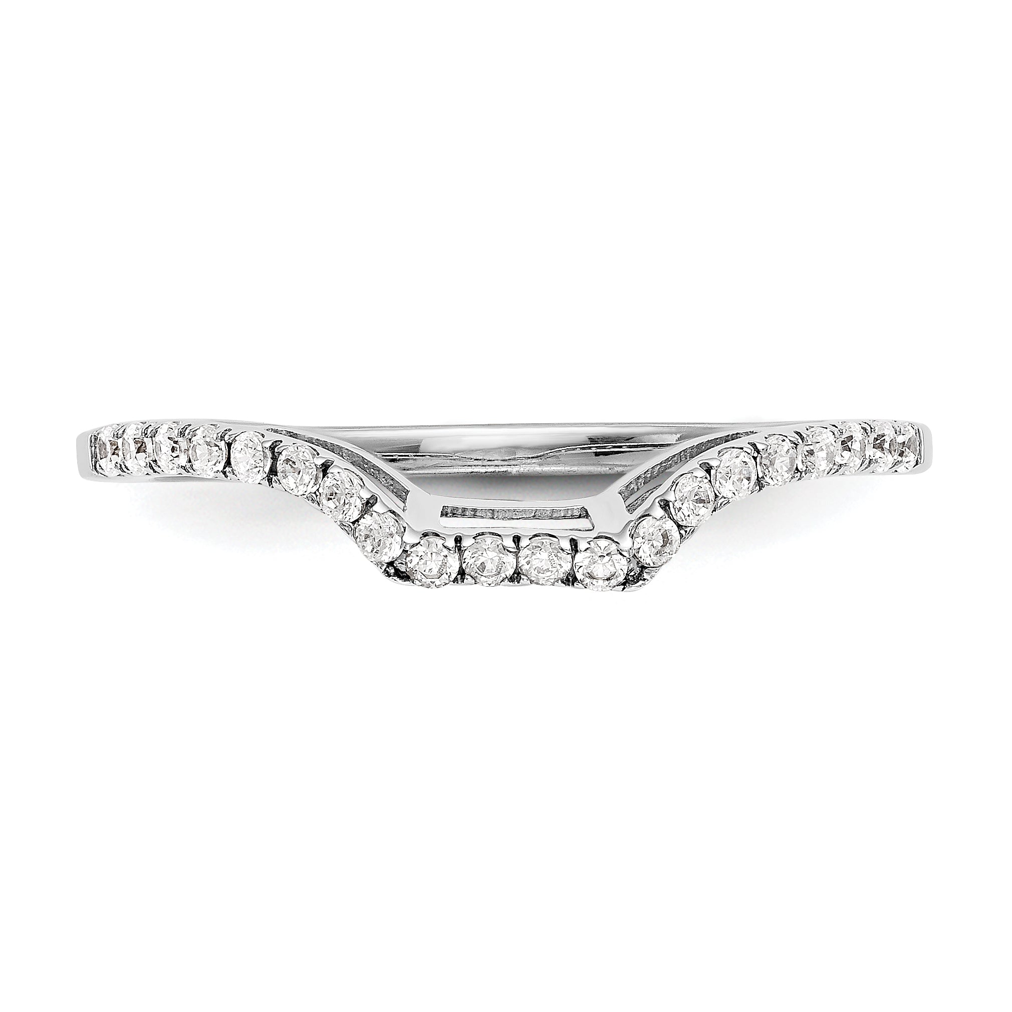 14K White Gold True Origin 1/5 Carat Lab Grown Diamond Vs D E F Wedding Band