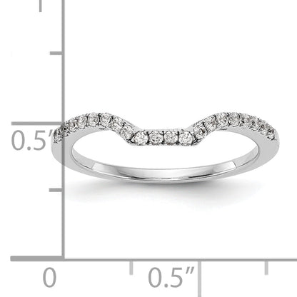 14K White Gold True Origin 1/5 Carat Lab Grown Diamond Vs D E F Wedding Band