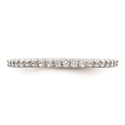 14K White Gold Real Diamond Wedding Band