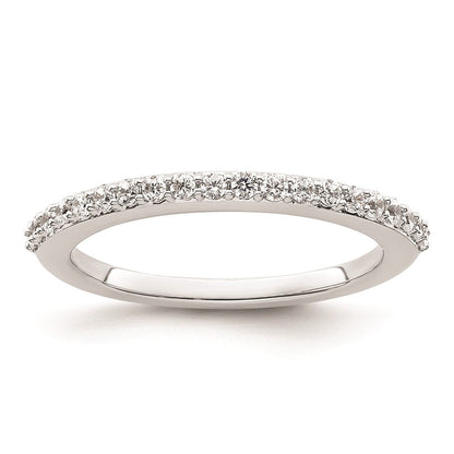 14K White Gold Real Diamond Wedding Band
