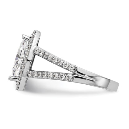 1.00ct. CZ Solid Real 14K White Gold Marquise Halo Engagement Ring